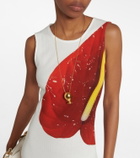 Loewe - Floral cotton-blend tank dress