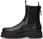 R13 Black Single Stack Chelsea Boots