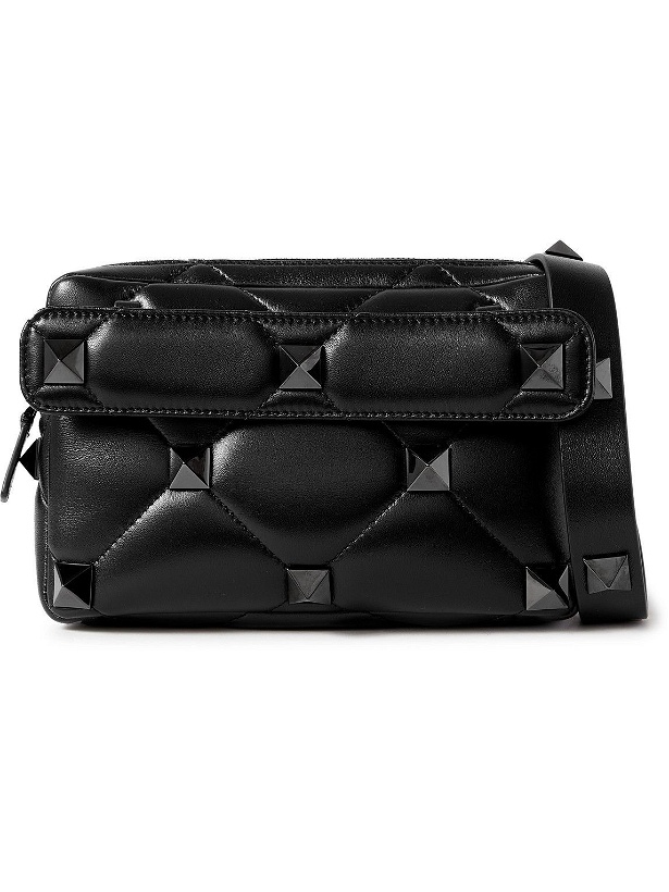 Photo: Valentino - Valentino Garavani Roman Stud Quilted Leather Messenger Bag