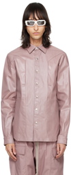 Rick Owens Pink Fogpocket Denim Shirt