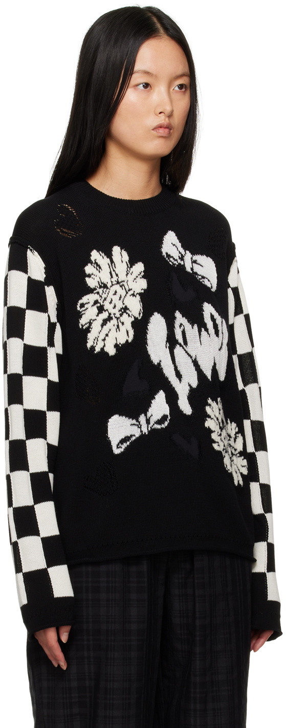 tao Black Jacquard Sweater