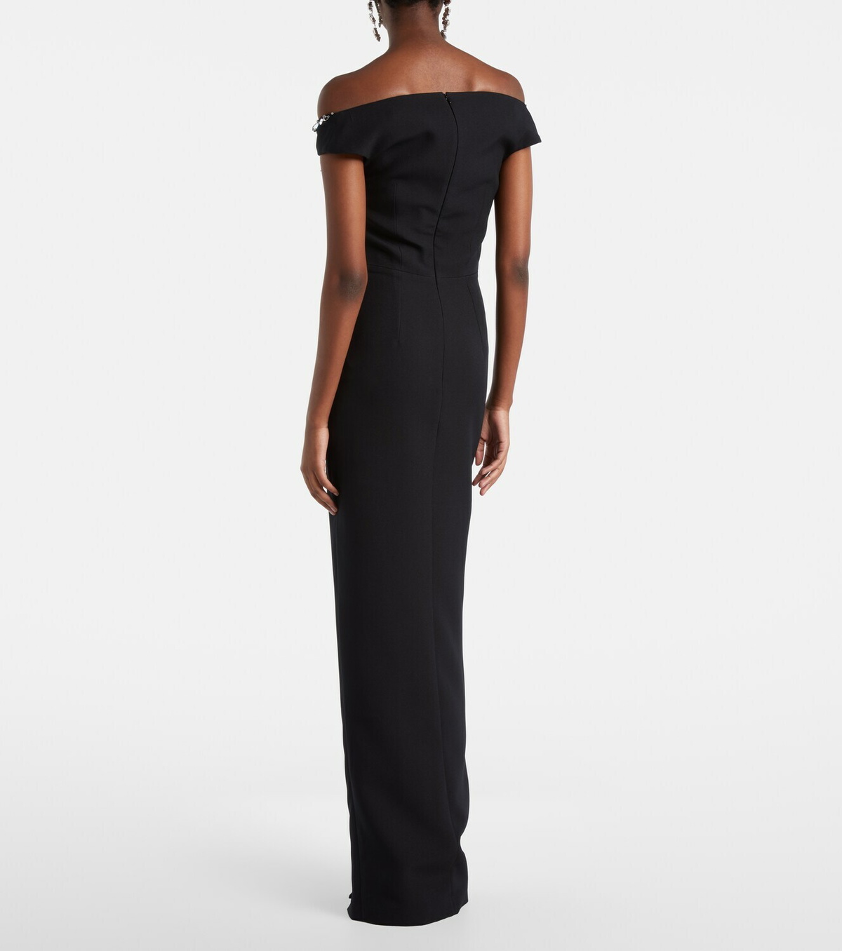 Safiyaa Lucrezia embellished crêpe gown