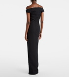 Safiyaa Lucrezia embellished crêpe gown