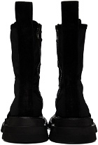 Julius Black Lace-Up Combat Boots