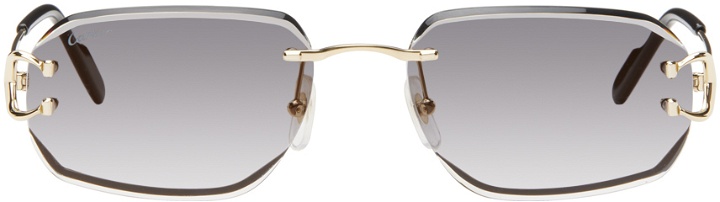 Photo: Cartier Gold & Gray 'Signature C de Cartier' CT0468S Sunglasses