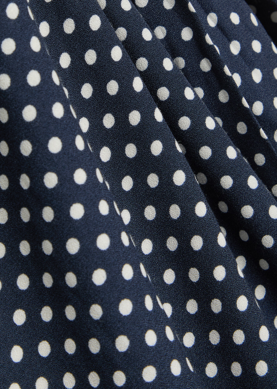 Reformation Maeva Polka-dot Woven Midi Dress Black And White