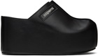 Coperni Black Branded Wedge Clogs