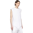 Rick Owens White Champion Edition Sleeveless T-Shirt