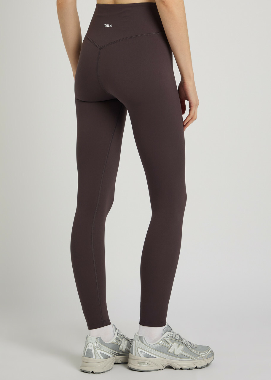 Tala Dayflex Cross-over Stretch-jersey Leggings Brown
