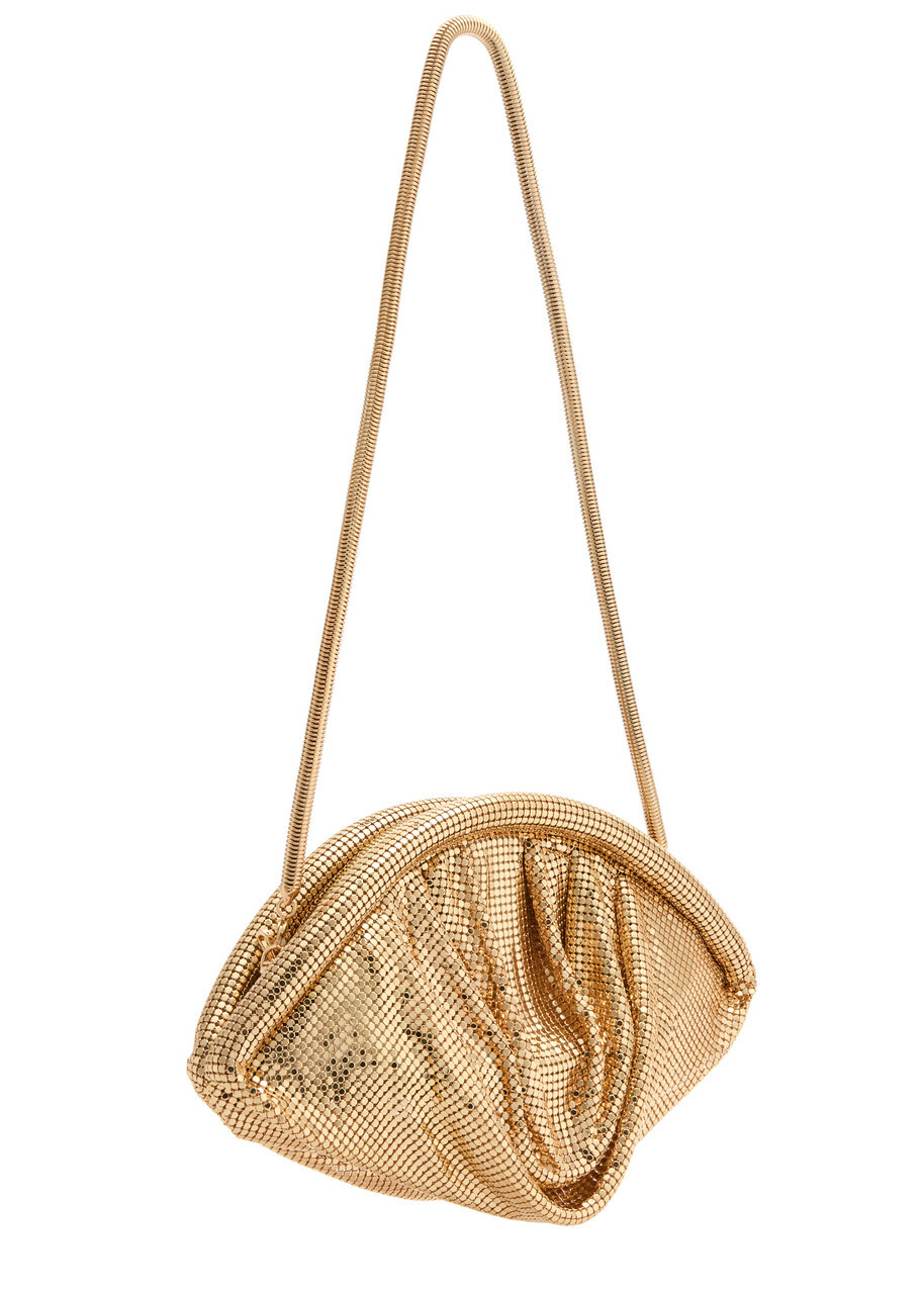 Rabanne Draped Chainmail Pouch - Gold - One Size