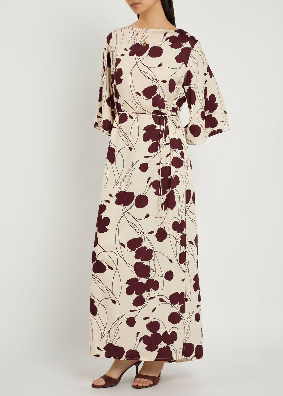 Faithfull The Brand Runa Floral-print Woven Maxi Dress White