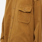 Nanamica Men's Flannel CPO Shirt Jacket in Camel