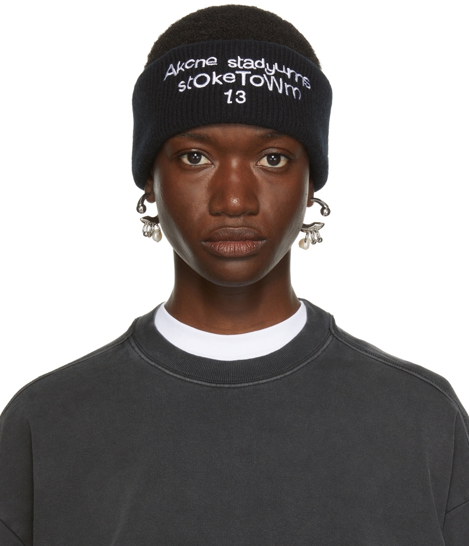 Acne Studios Black Logo Headband Acne Studios