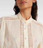 Zimmermann Halliday lace-trimmed cotton shirt