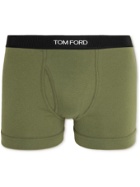 TOM FORD - Stretch-Cotton Boxer Briefs - Green