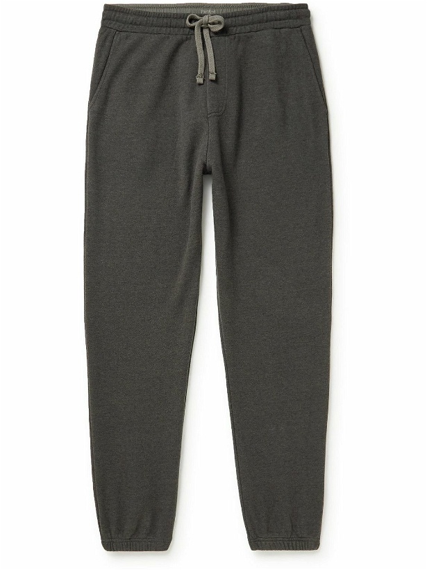 Photo: Hartford - Joggy Tapered Brushed Cotton-Blend Jersey Sweatpants - Gray