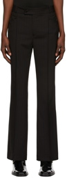 Ernest W. Baker Black & Orange Pinstripe Trousers