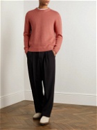 Agnona - Linen and Cotton-Blend Sweater - Orange