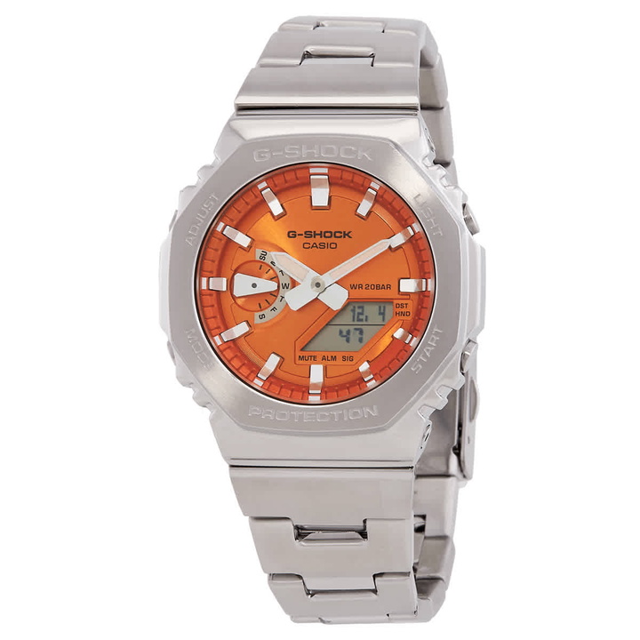 Photo: Casio G-Shock G-Steel 2100 Series Quartz Analog-Digital Orange Dial Mens Watch GM2110D-4A