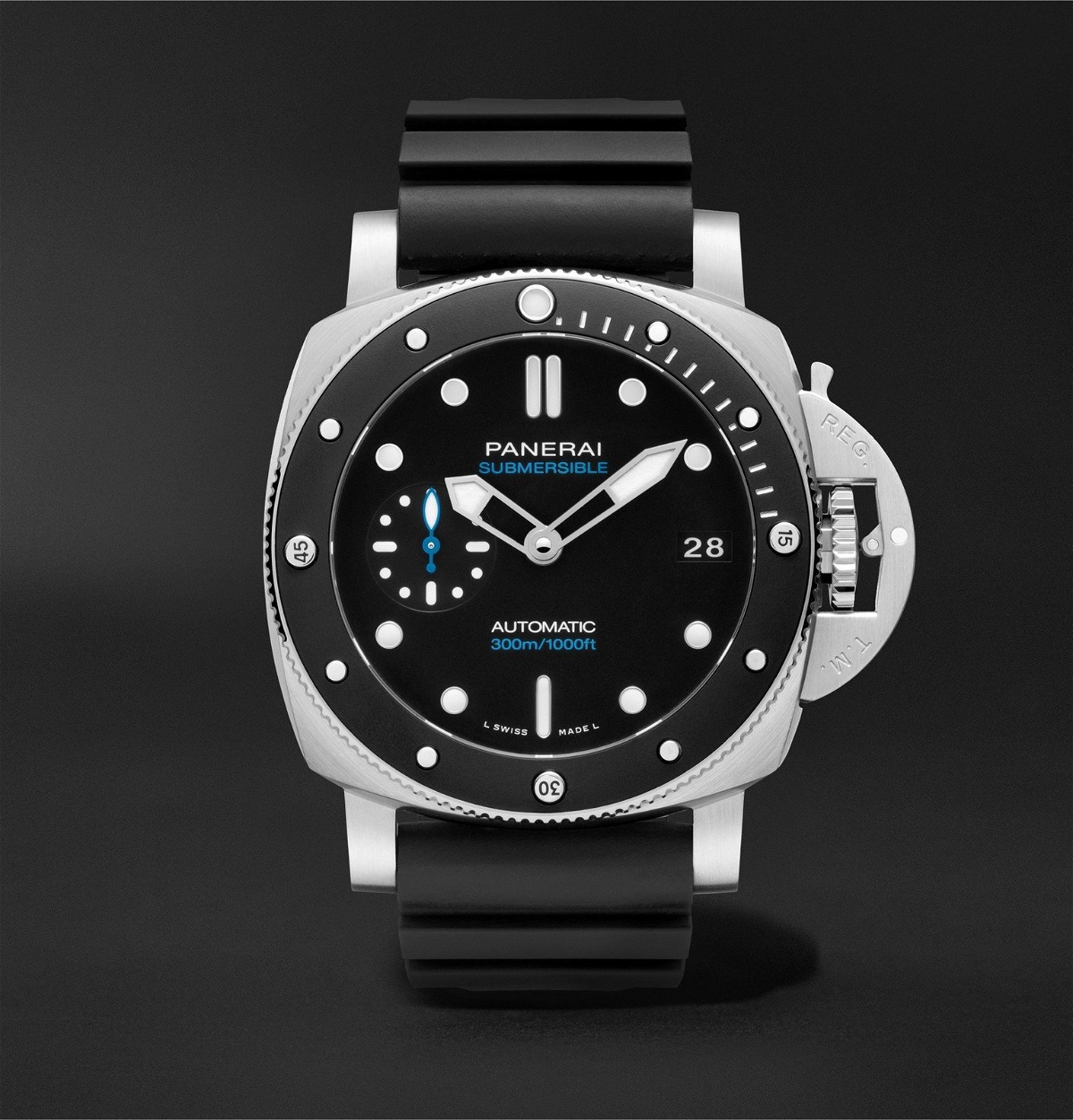 Photo: Panerai - Submersible Automatic 42mm Goldtech and Alligator Watch, Ref. No. PAM00974 - Black