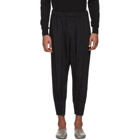 Issey Miyake Men Black Pleated Bottom Trousers