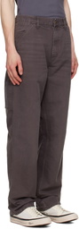 Carhartt Work In Progress Brown Single Knee Trousers