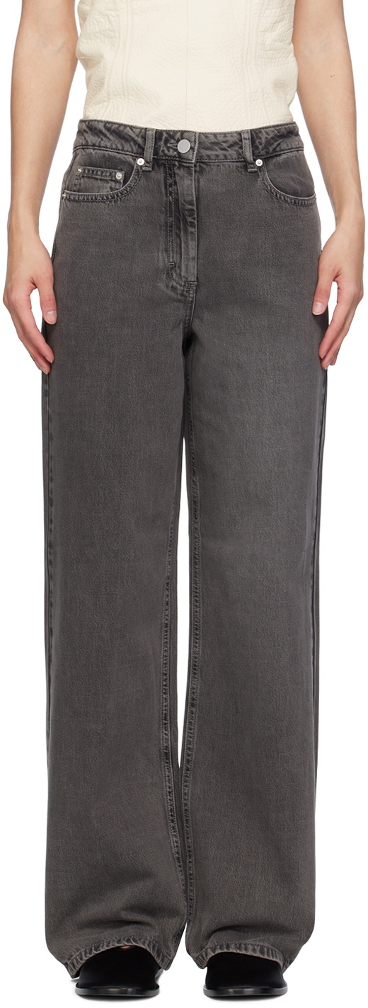 REMAIN Birger Christensen Gray Drapy Jeans