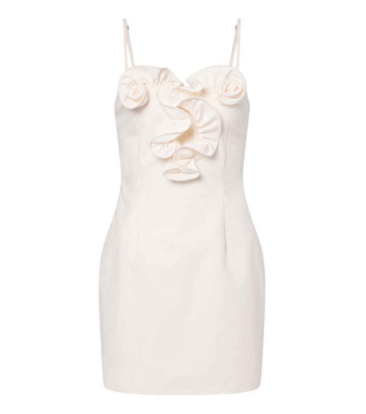 Photo: Magda Butrym Floral-appliqué cotton minidress