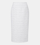 Alessandra Rich Sequined tweed midi skirt
