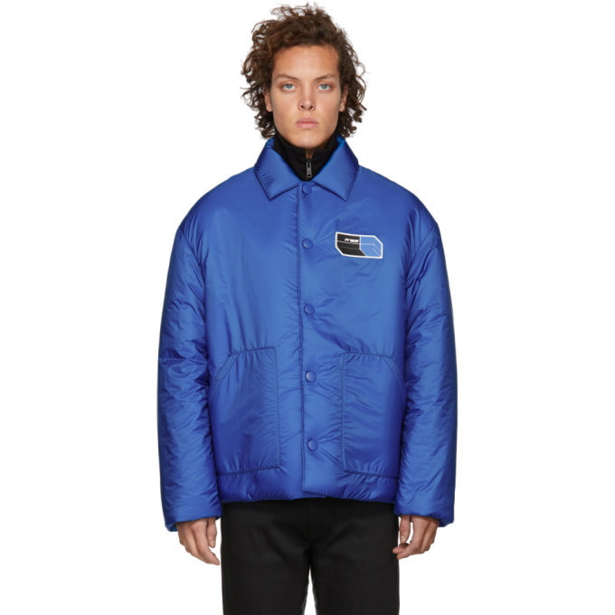 Blue nylon clearance jacket