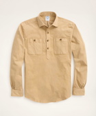 Brooks Brothers Men's Pop-Over Safari Shirt | Khaki