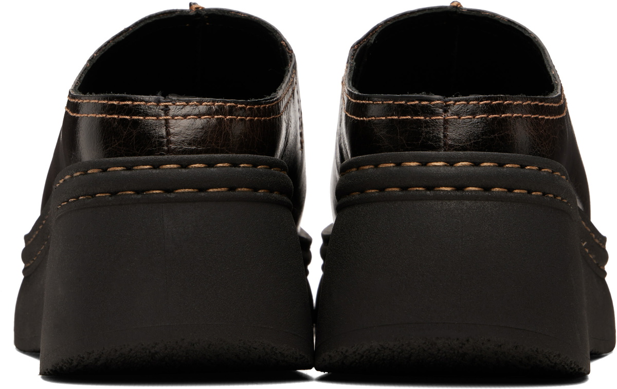 Miista Brown Mego Mule Flats