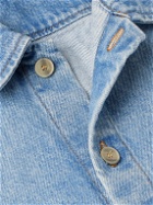 A.P.C. - Logo-Embroidered Denim Overshirt - Blue