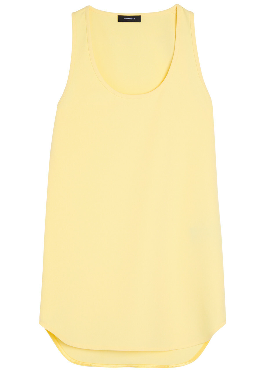 Wardrobe.nyc Stretch-crepe Mini Dress Yellow