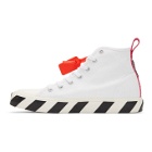 Off-White White and Black Arrows Mid-Top Sneakers