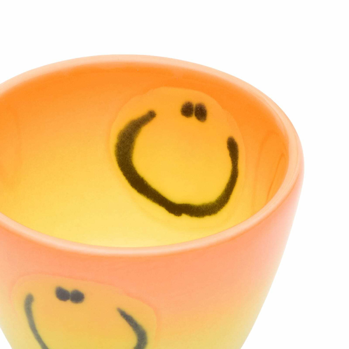 Frizbee Ceramics Super Cup Kawaii - 75ml in Orange Yellow Gradient Smile 
