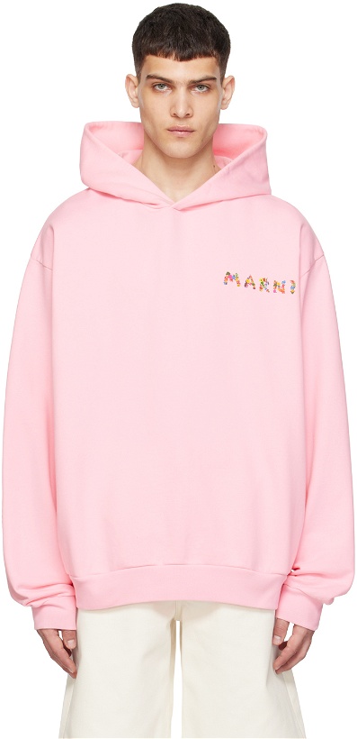 Photo: Marni Pink Printed Hoodie