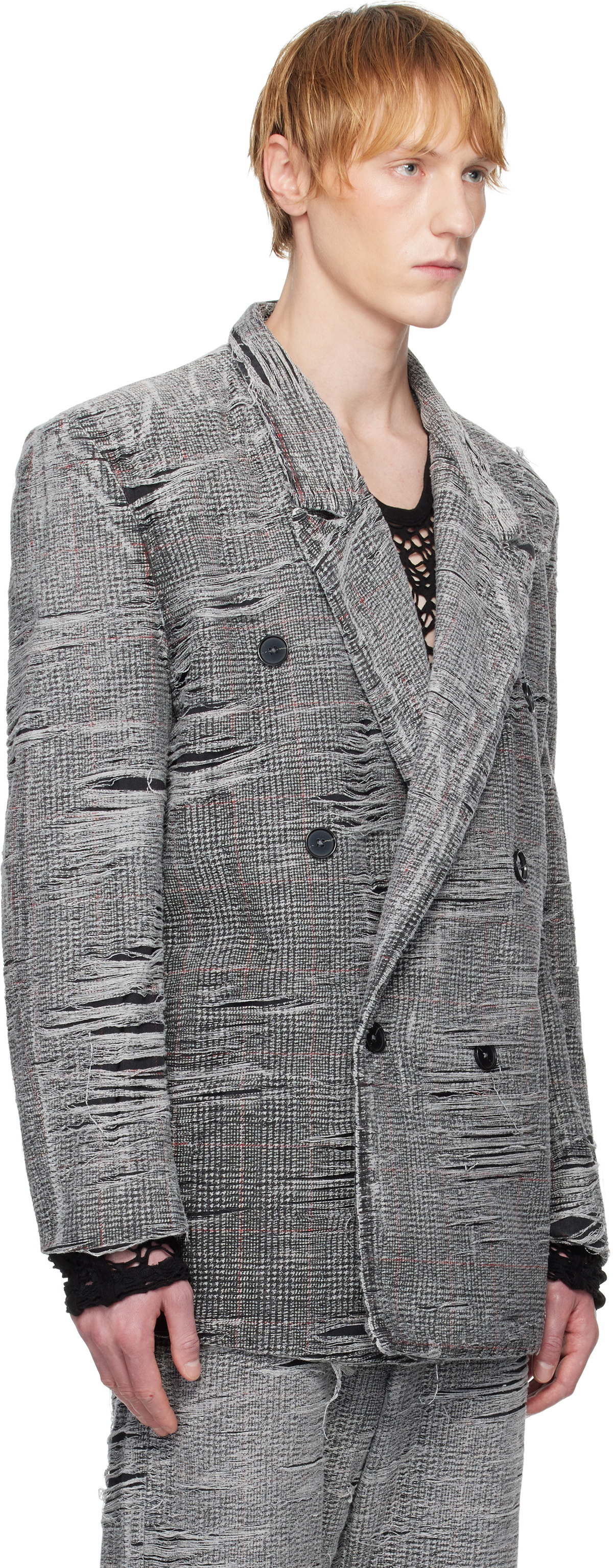 Diesel Gray D-Pekka-Fsg Denim Blazer
