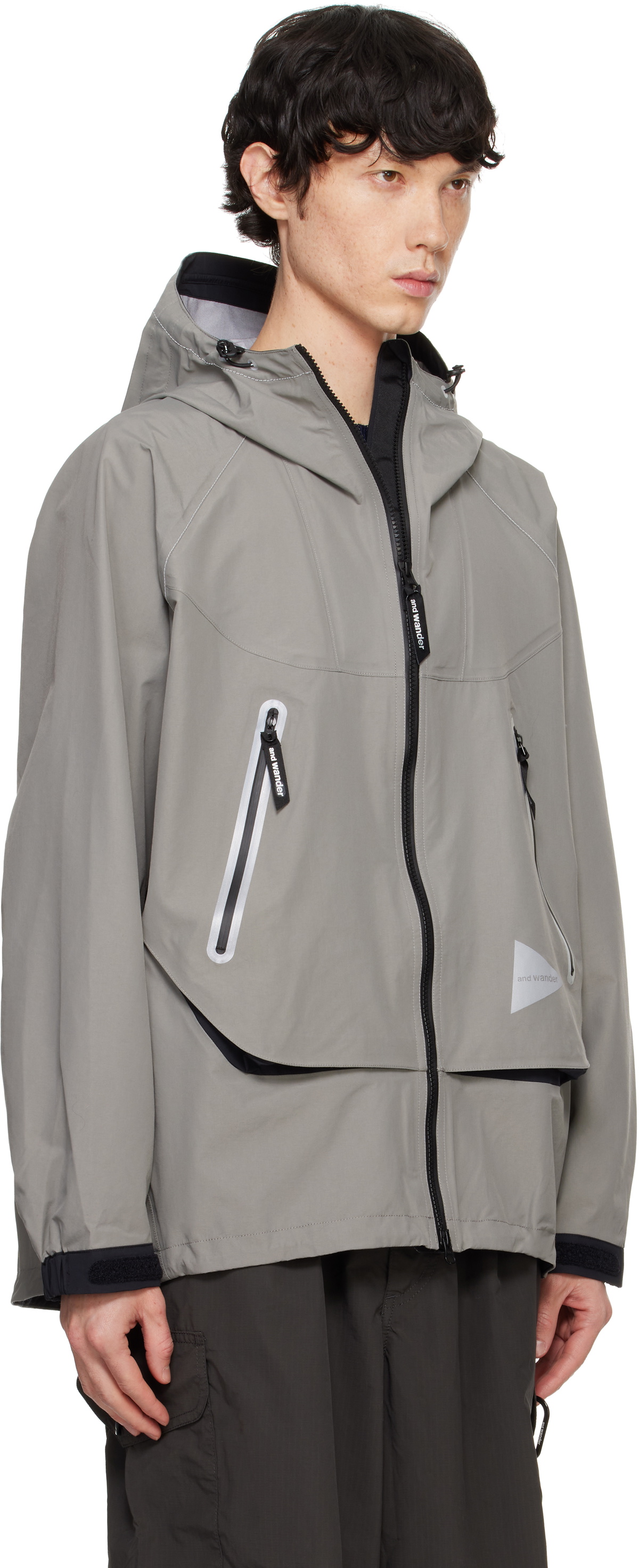 and wander Gray Loose Fitting Rain Jacket and Wander
