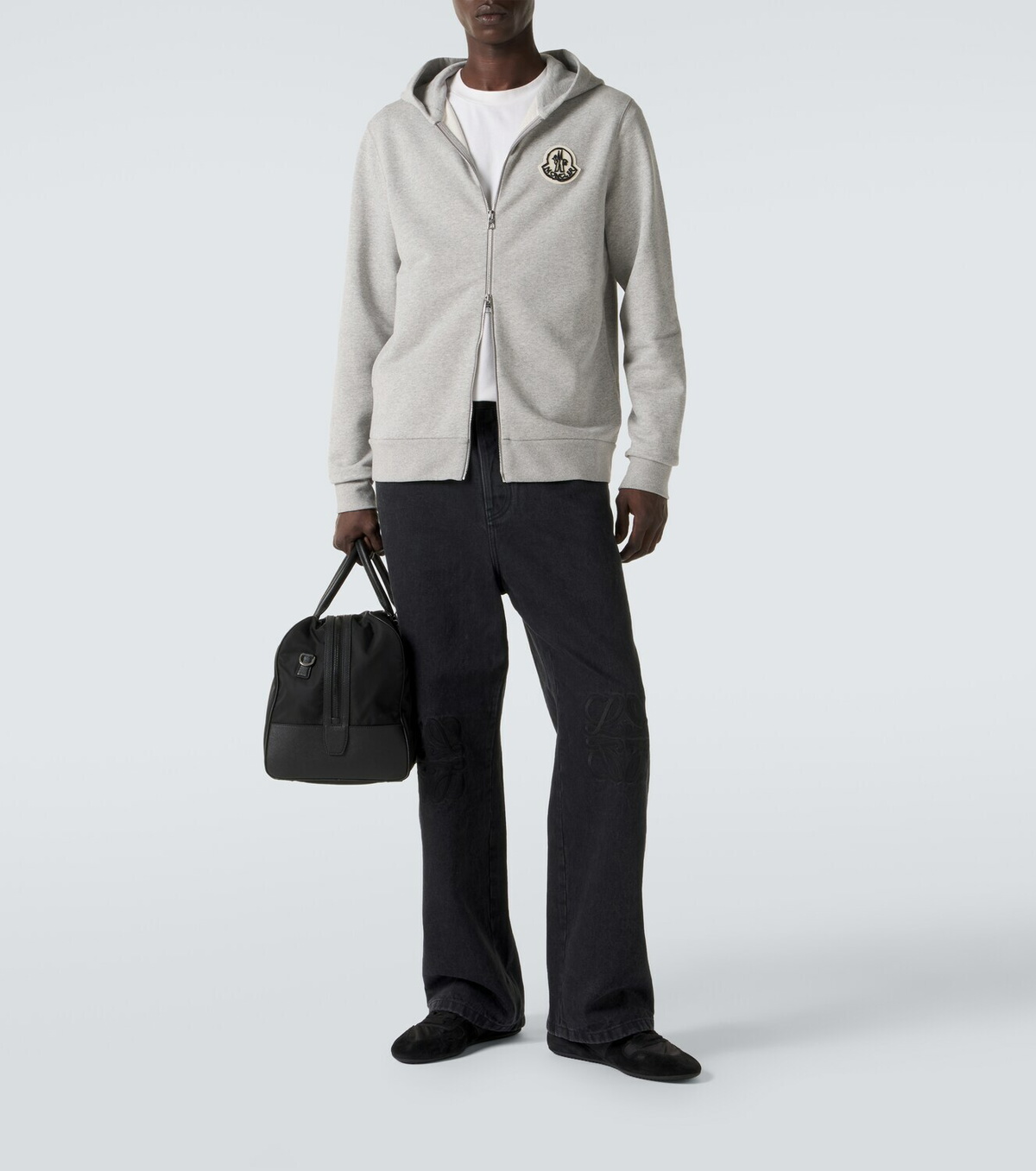 Moncler Logo cotton zip-up hoodie