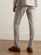 Canali - Straight-Leg Wool, Silk and Linen-Blend Suit Trousers - Neutrals