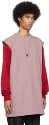 Rick Owens Pink Splintered Tarp T-Shirt