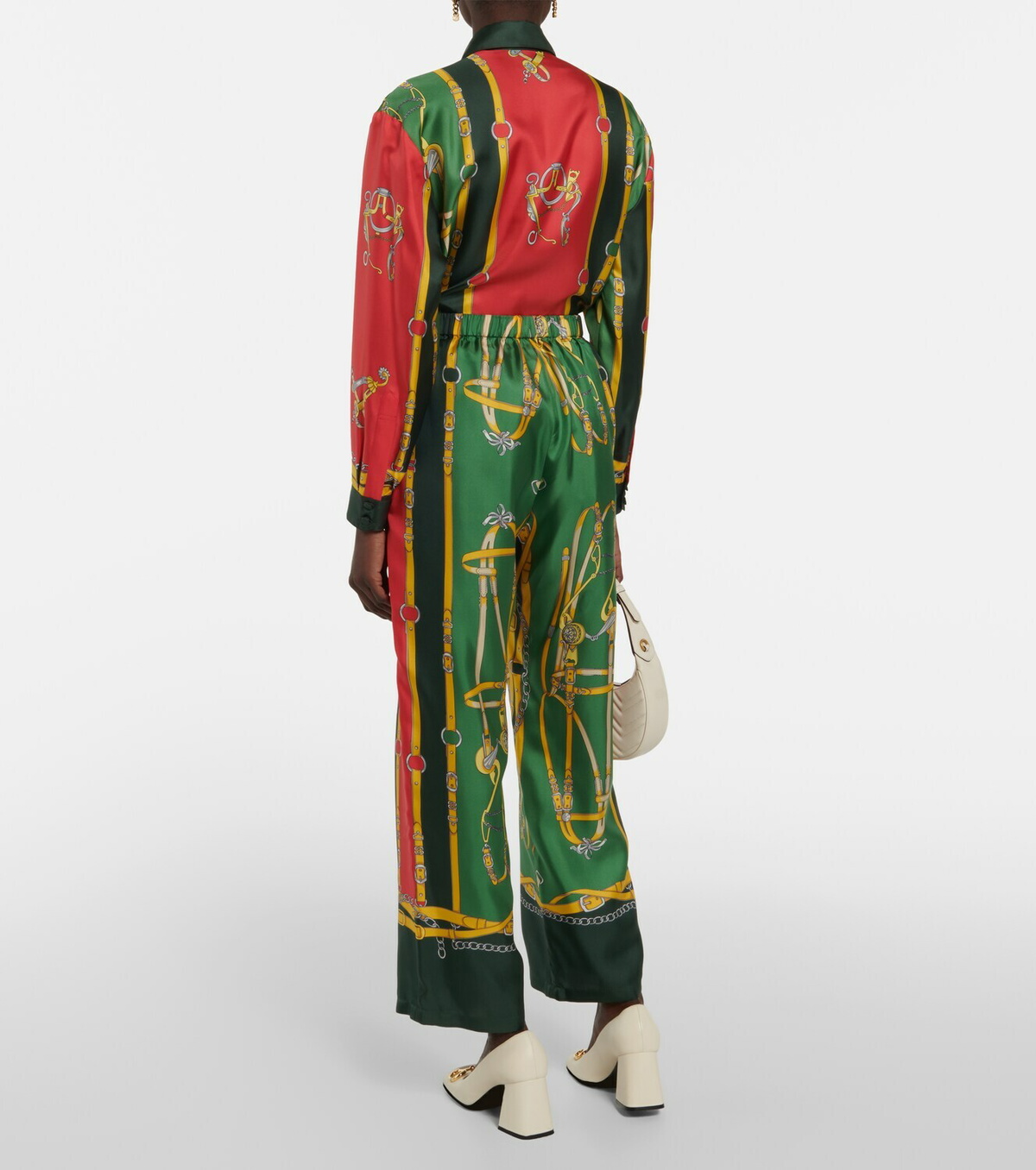 Gucci - Printed wide-leg silk pants Gucci