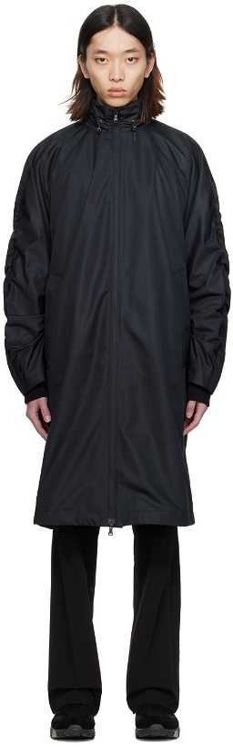 Photo: Wooyoungmi Black Ruched Coat