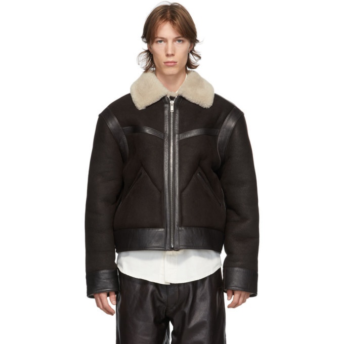Photo: Lemaire Brown Shearling Aviator Jacket