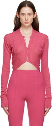 Talia Byre Pink Raw Cardigan