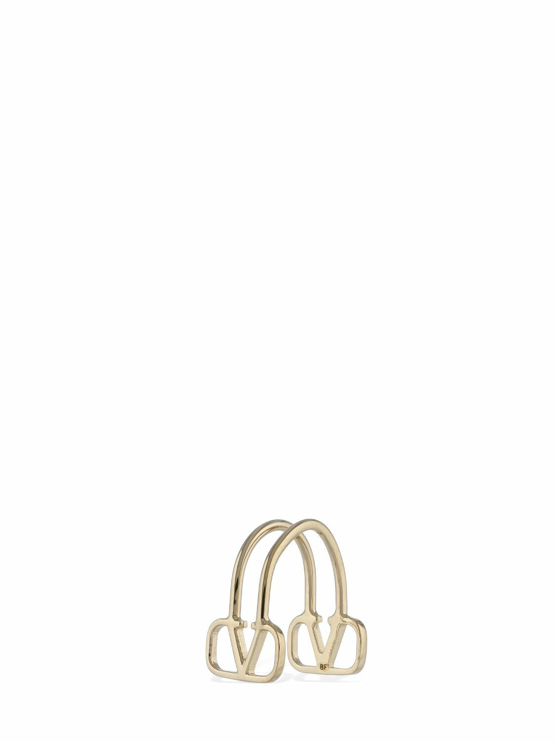 VALENTINO GARAVANI - V Logo Brass Lip Ring Valentino Garavani