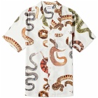 Soulland Men's Orson Snake Vacation Shirt in Brown