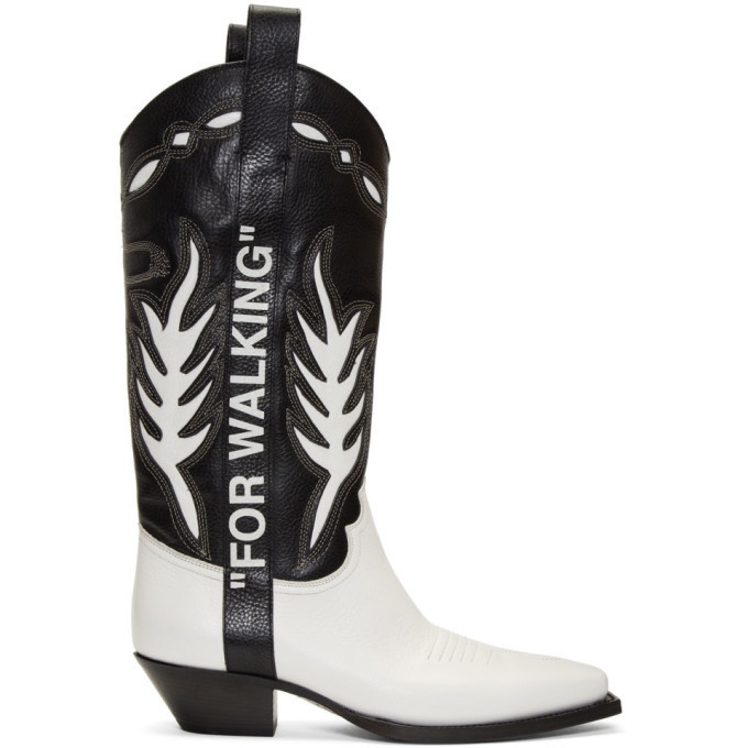 Photo: Off-White Black and White Cowboy Boots