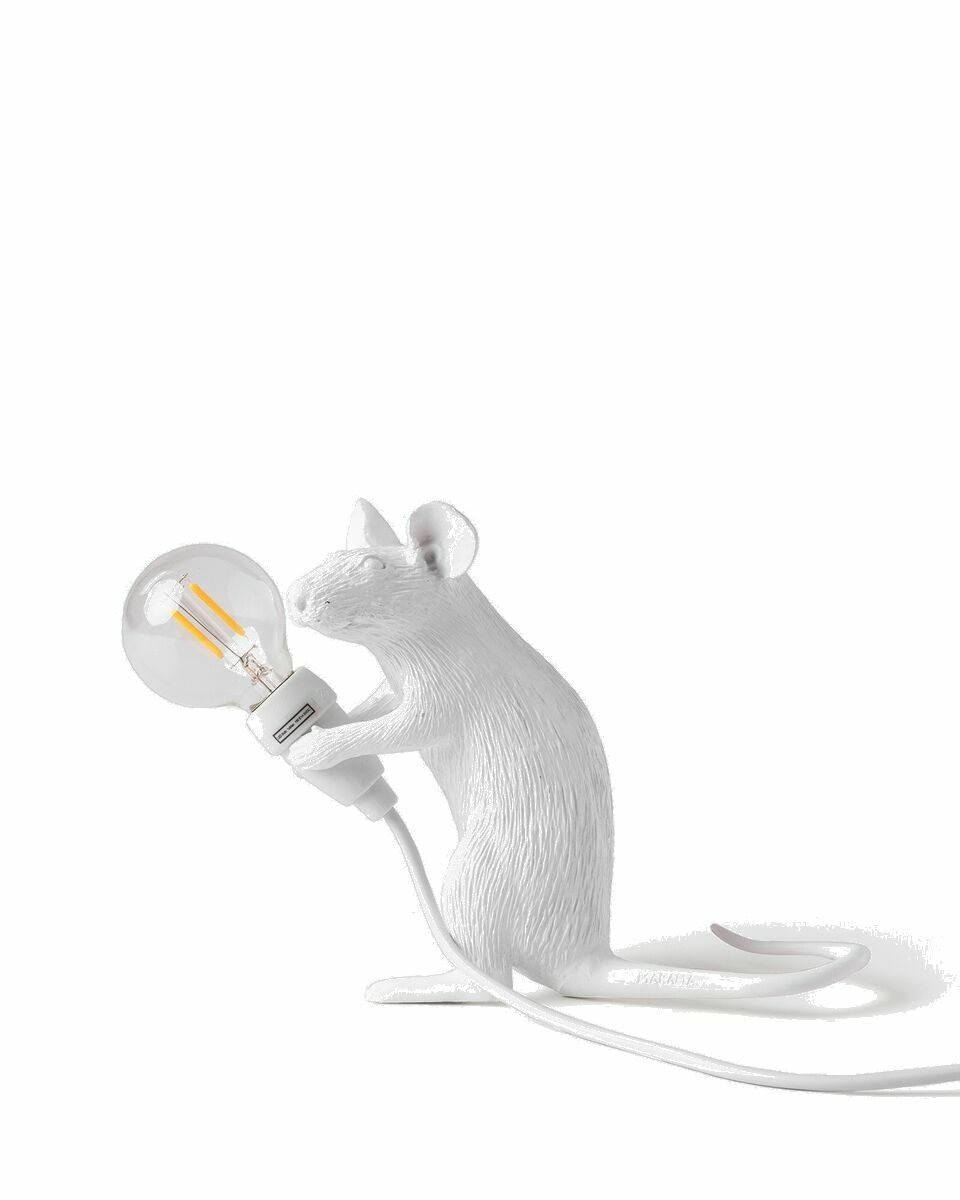 Photo: Seletti Mouse Lamp Mac Resin Lamp   Sitting Usb White - Mens - Lighting